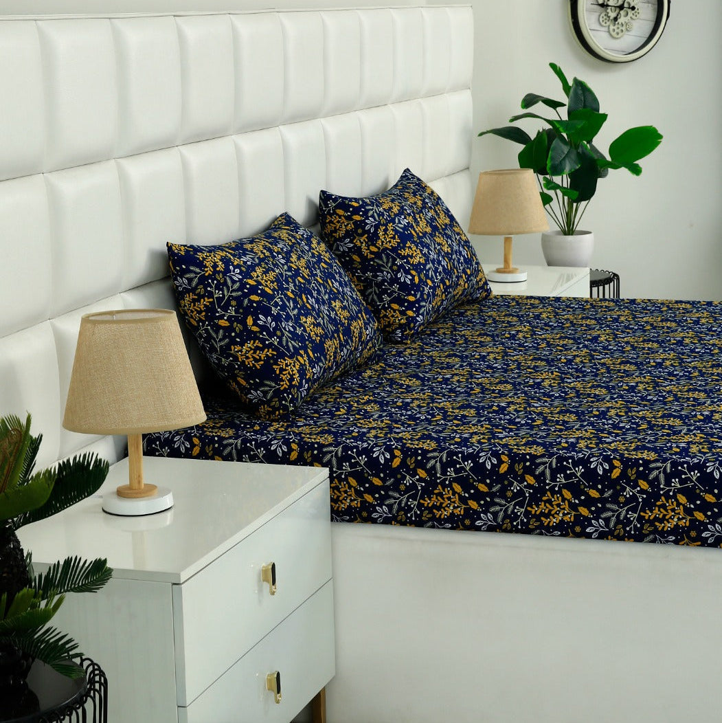 2Pcs Single Bed Sheet-Daffodil