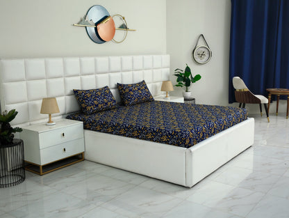 3 PCs Double Bed Sheet-Daffodil BED SHEET Apricot