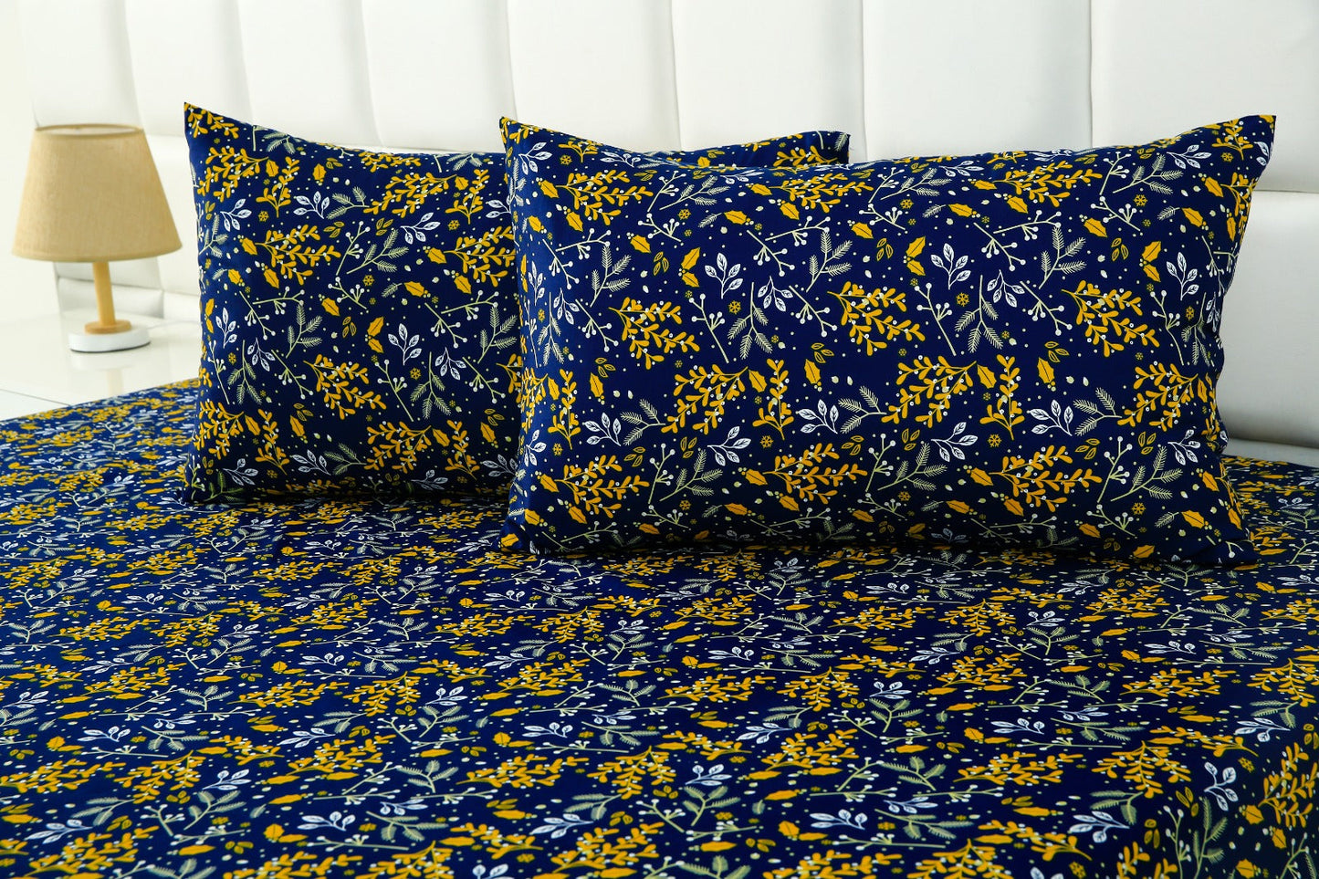 3 PCs Double Bed Sheet-Daffodil BED SHEET Apricot