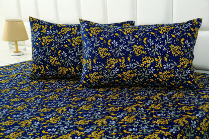 3 PCs Double Bed Sheet-Daffodil BED SHEET Apricot