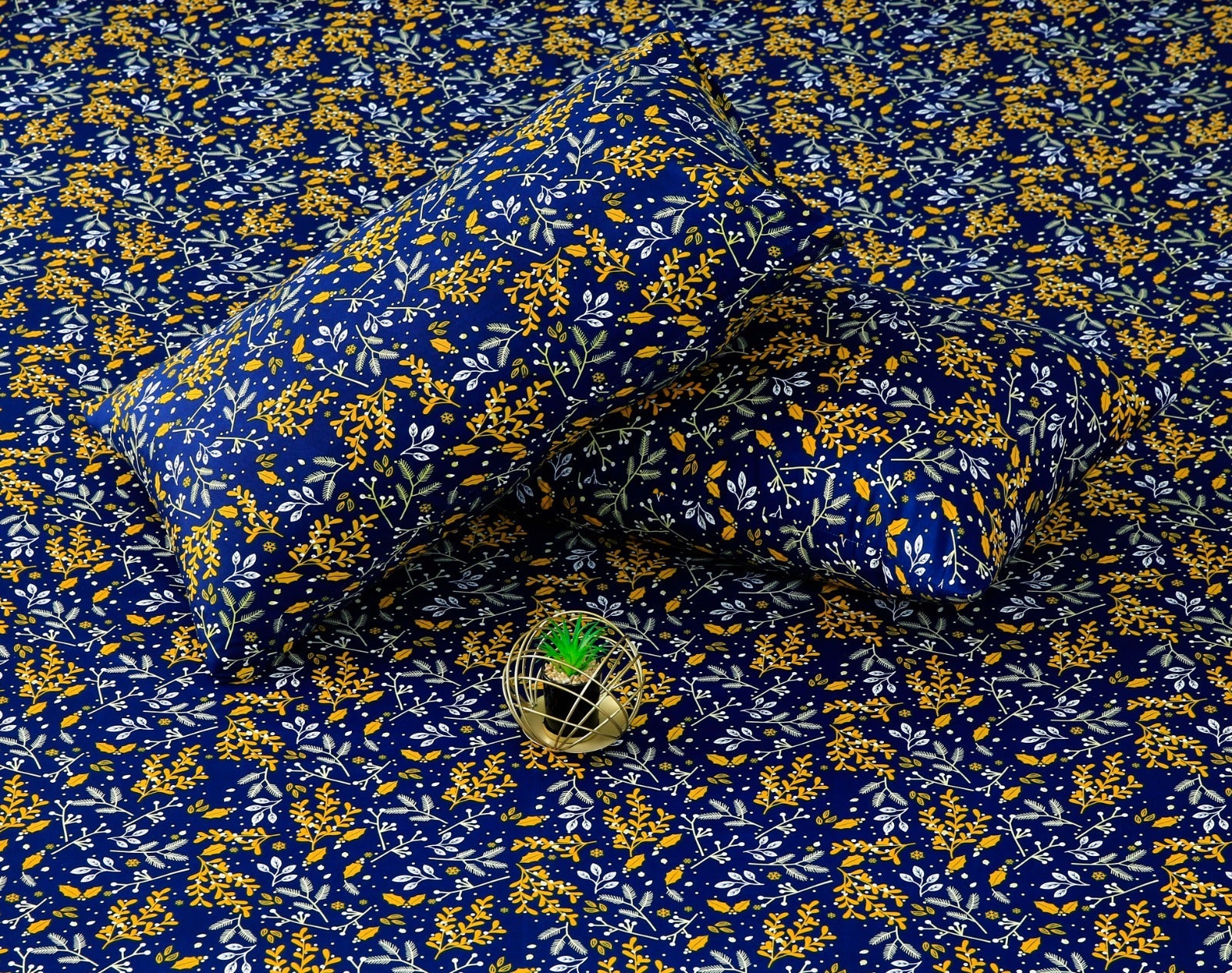 3 PCs Double Bed Sheet-Daffodil BED SHEET Apricot