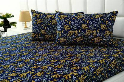 3 PCs Double Bed Sheet-Daffodil BED SHEET Apricot