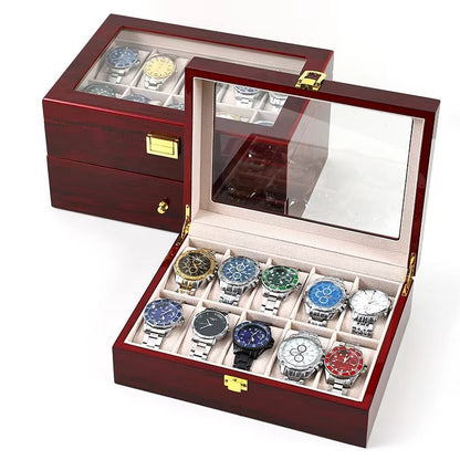 10 Slots Rose Wood Watch Organizer-SA2408-286 Watch box Apricot