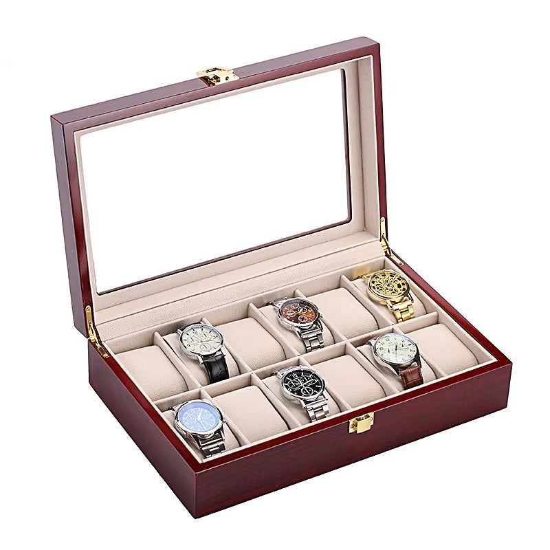 10 Slots Rose Wood Watch Organizer-SA2408-286 Watch box Apricot