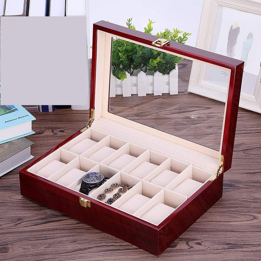 10 Slots Rose Wood Watch Organizer-SA2408-286 Watch box Apricot