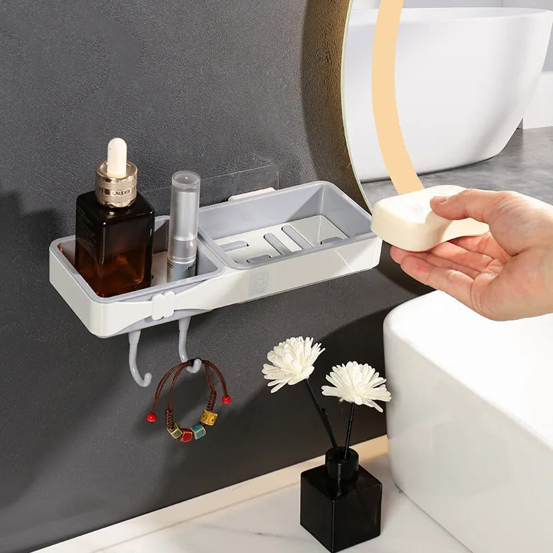 Wall Mounted Storage Organizer Rack-SA2408-304 Bathroom Accessory Sets Apricot