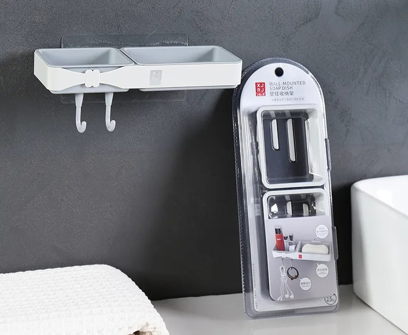 Wall Mounted Storage Organizer Rack-SA2408-304 Bathroom Accessory Sets Apricot