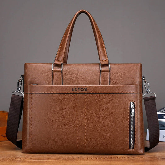 Genuine Leather Laptop Bags For Men & Women-SA2408-264(Brown) Laptop Bag Apricot