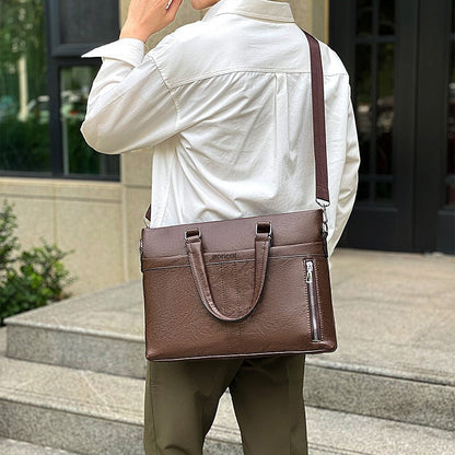 Genuine Leather Laptop Bags For Men & Women-SA2408-264(Brown) Laptop Bag Apricot