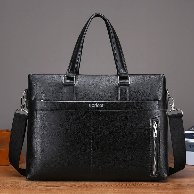 Genuine Leather Laptop Bags For Men & Women-SA2408-264(Black) Laptop Bag Apricot