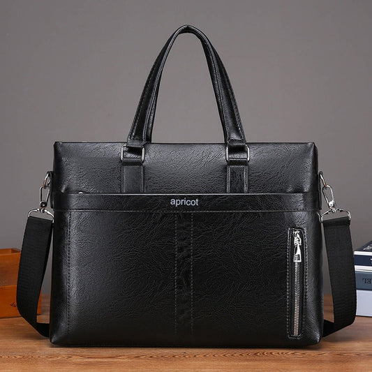 Genuine Leather Laptop Bags For Men & Women-SA2408-264(Black) Laptop Bag Apricot