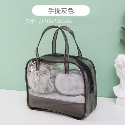 4Pcs Acrylic Travel Personal Tools With Bag-SA2408-293 Cosmetic Pouches Apricot