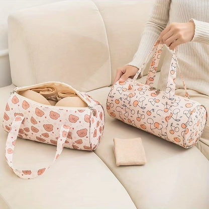 Portable Bra and Sock Storage Box-SA2408-333 Cosmetic Pouches Apricot