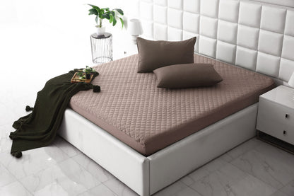 Quilted Waterproof Mattress Protector-Mouve Protectors Apricot