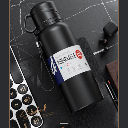 Double Wall Insulated Thermos(SA2408-164)-Black Apricot