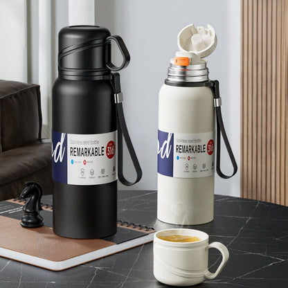 Double Wall Insulated Thermos(SA2408-164)-Black Apricot