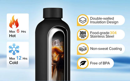 Stainless Steel Insulated Water Bottle(SA2408-224)-Blue Apricot