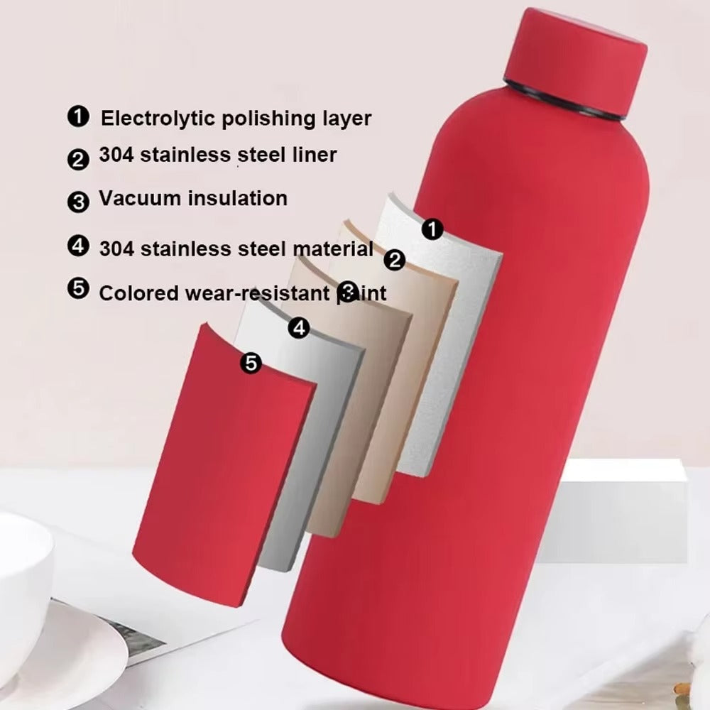 Stainless Steel Insulated Water Bottle(SA2408-224)-Black Apricot
