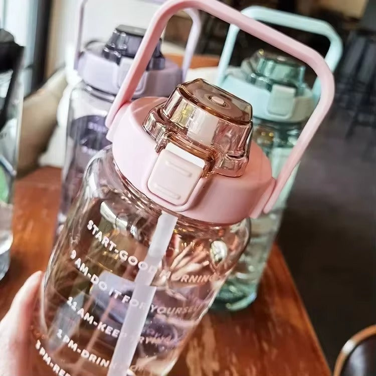 Motivational Water Bottle With Time Labeling(SA2408-221) Apricot