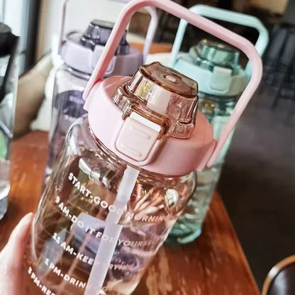 Motivational Water Bottle With Time Labeling(SA2408-221) Apricot