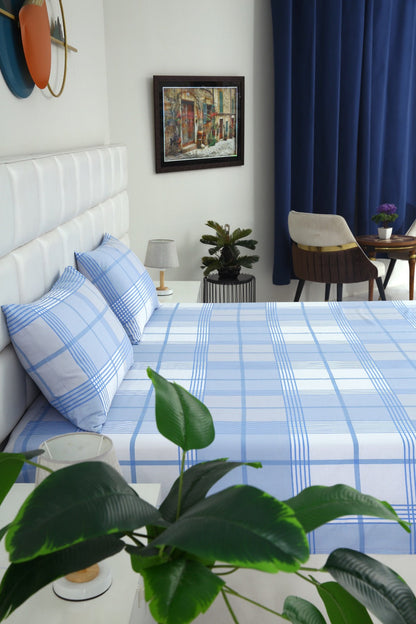 3 PCs Double Bed Sheet-DB344 Bed Sheets Apricot