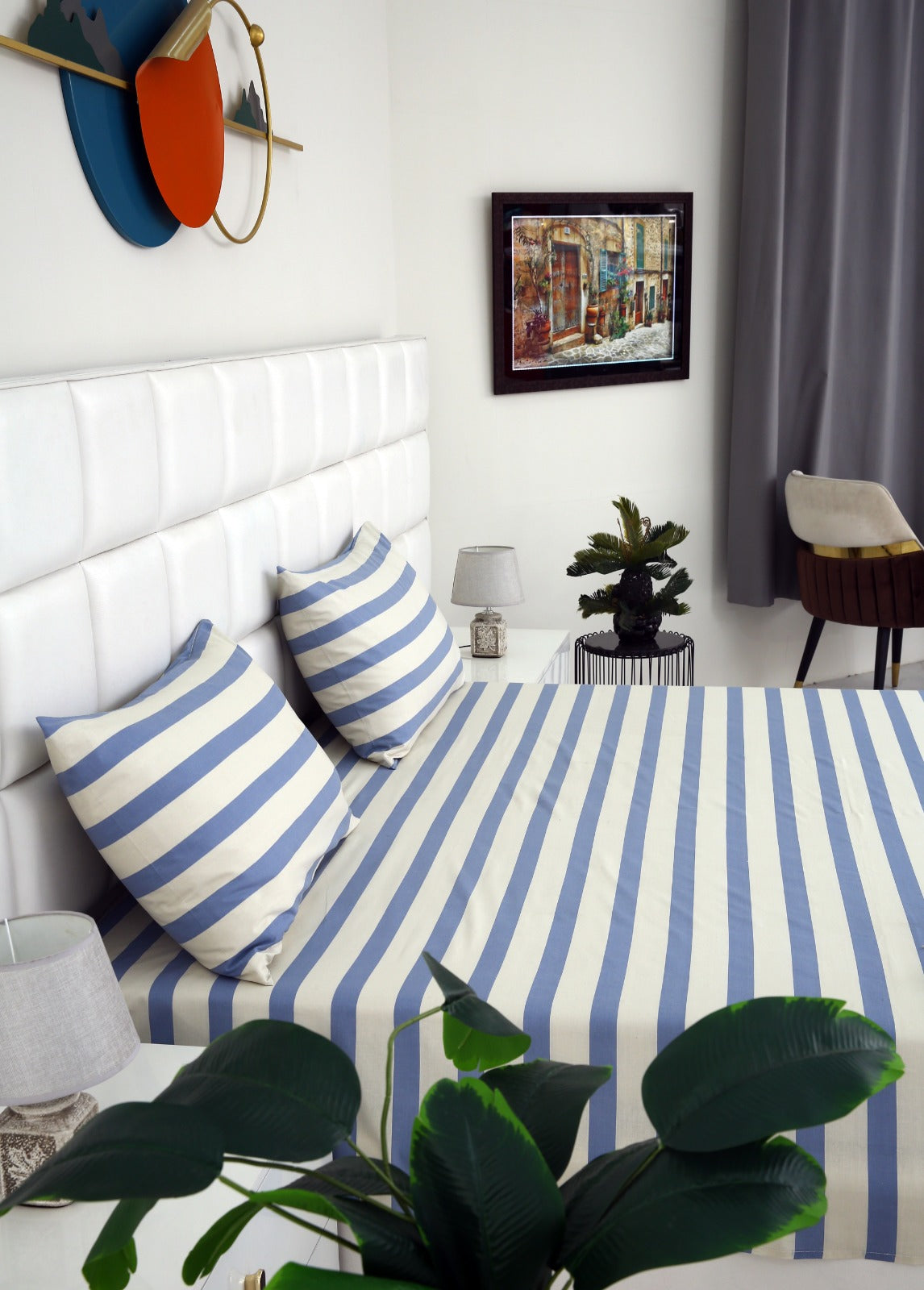 3 PCs Double Bed Sheet-DB343 Bed Sheets Apricot