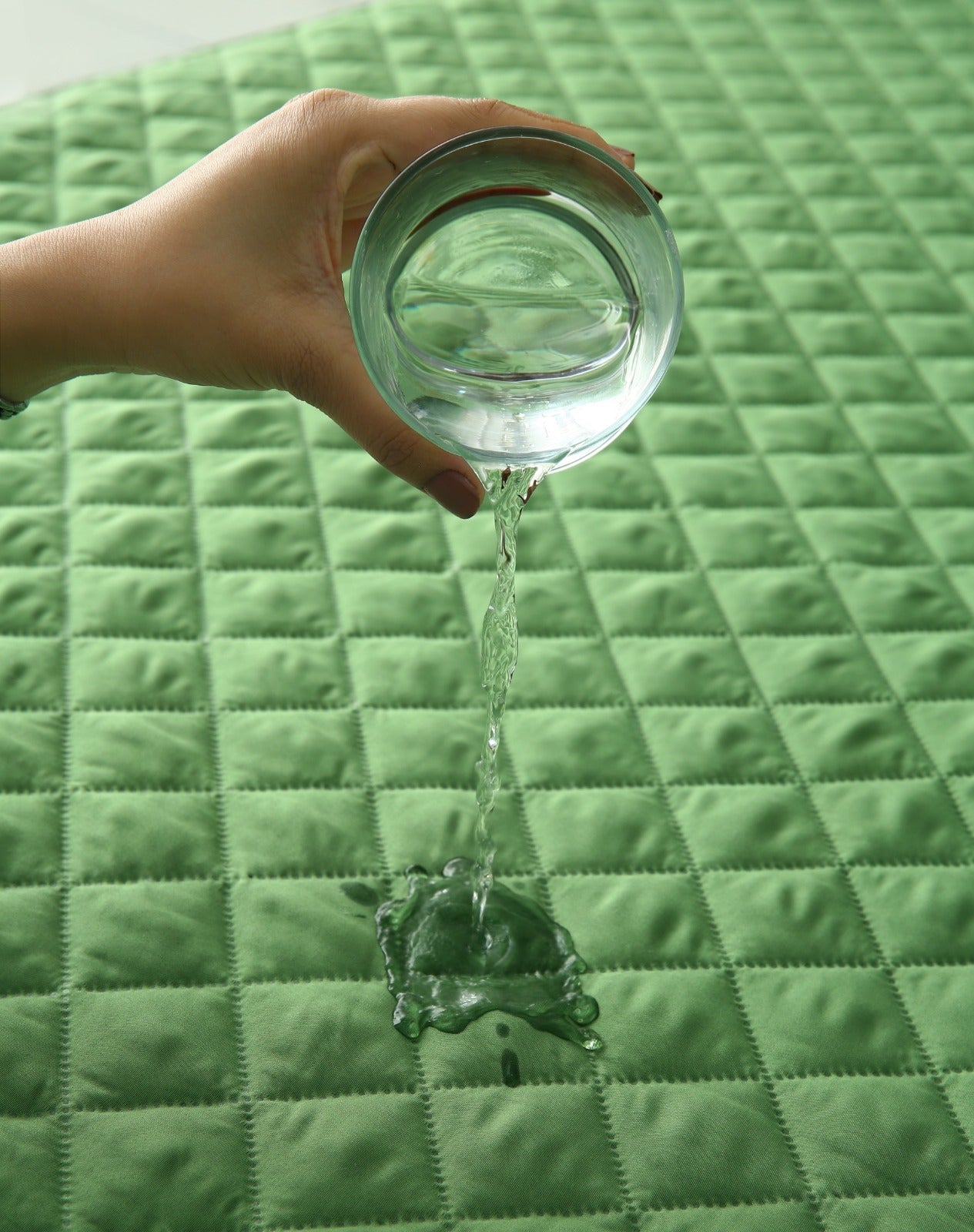 Quilted Waterproof Mattress Protector-Green Protectors Apricot