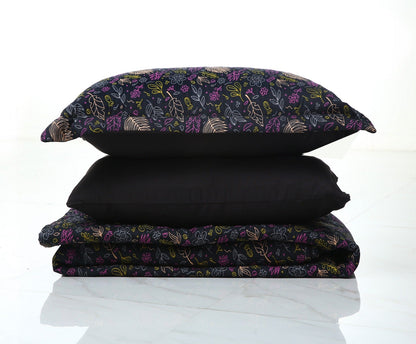6 PCs Printed Bed Spread Set-Black Lily Bed Spread Apricot