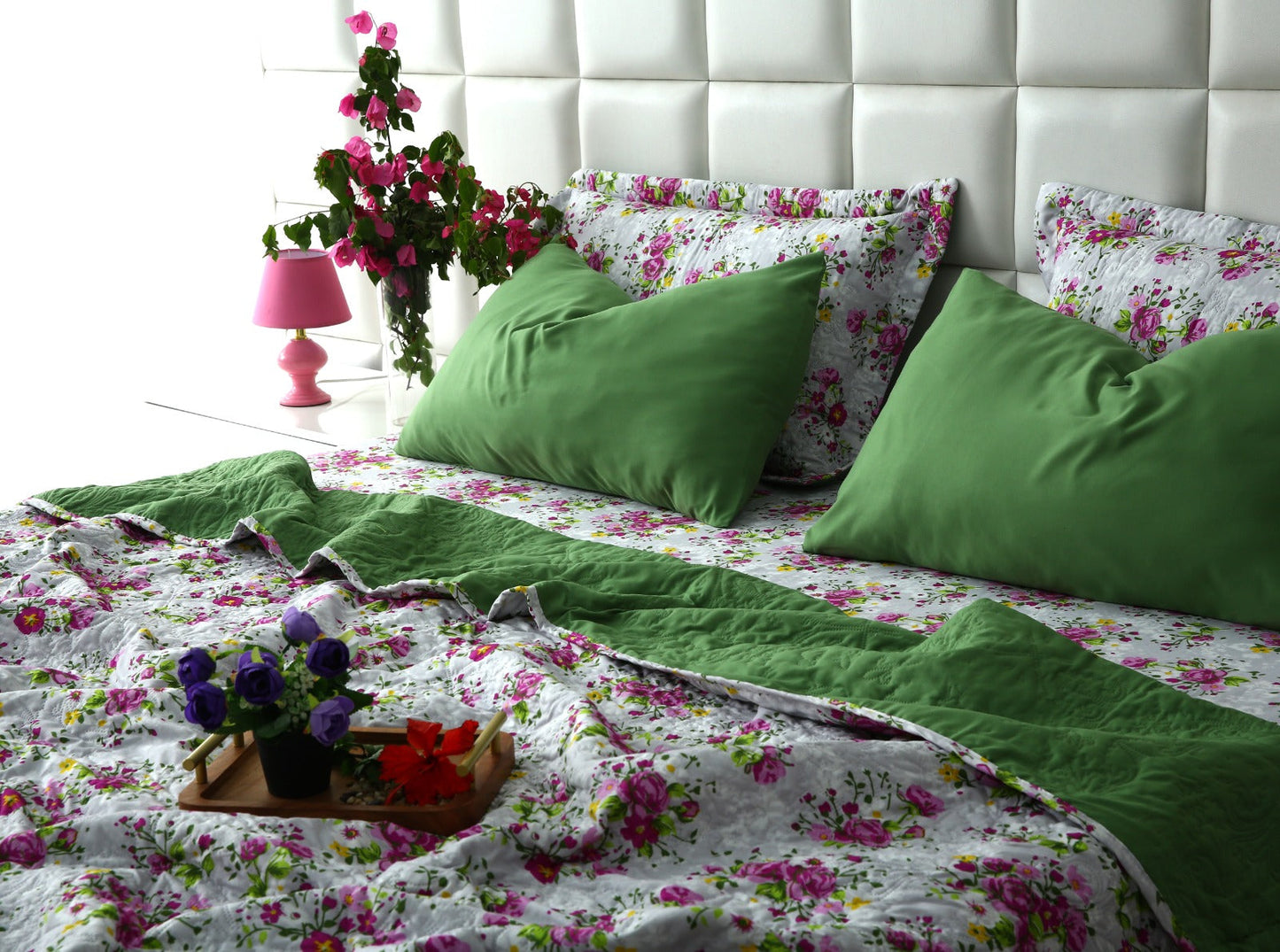 6 PCs Luxury Bed Spread Set-Sweet Pea Bed Spread Apricot