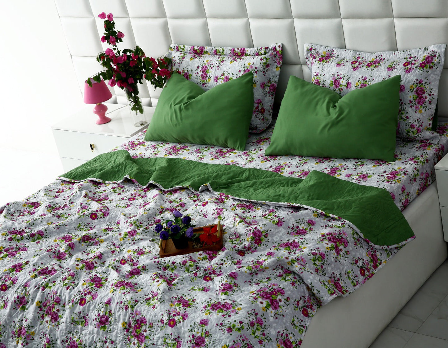 6 PCs Luxury Bed Spread Set-Sweet Pea Bed Spread Apricot