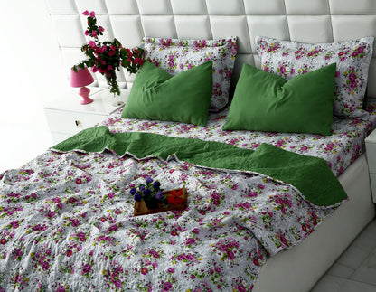 6 PCs Luxury Bed Spread Set-Sweet Pea Bed Spread Apricot