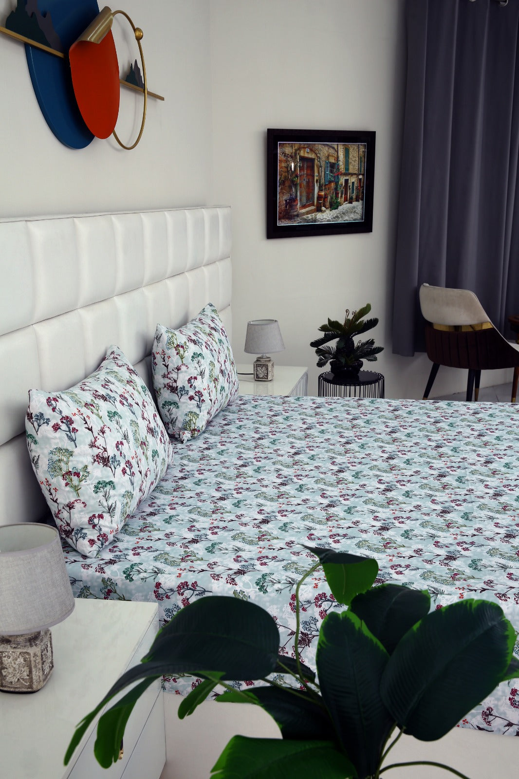 3 PCs Double Bed Sheet -Foxtail