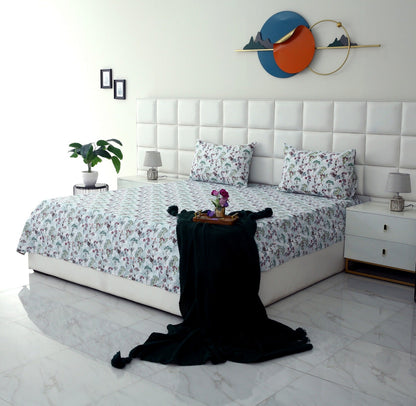 3 PCs Double Bed Sheet -Foxtail