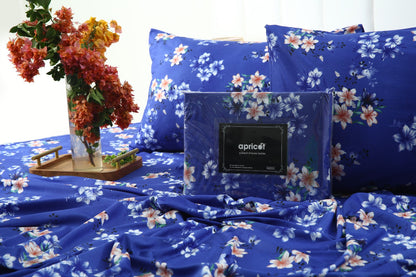 3 PCs Double Bed Sheet-Phlox Bed Sheets Apricot