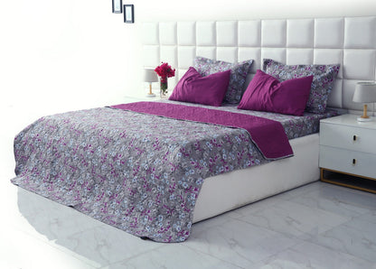 6 PCs Printed Bed Spread Set-Spring Flowers Bed Spread Apricot