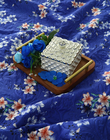 6 PCs Printed Bed Spread Set-Phlox Bed Spread Apricot