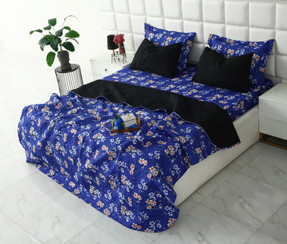 6 PCs Printed Bed Spread Set-Phlox Bed Spread Apricot
