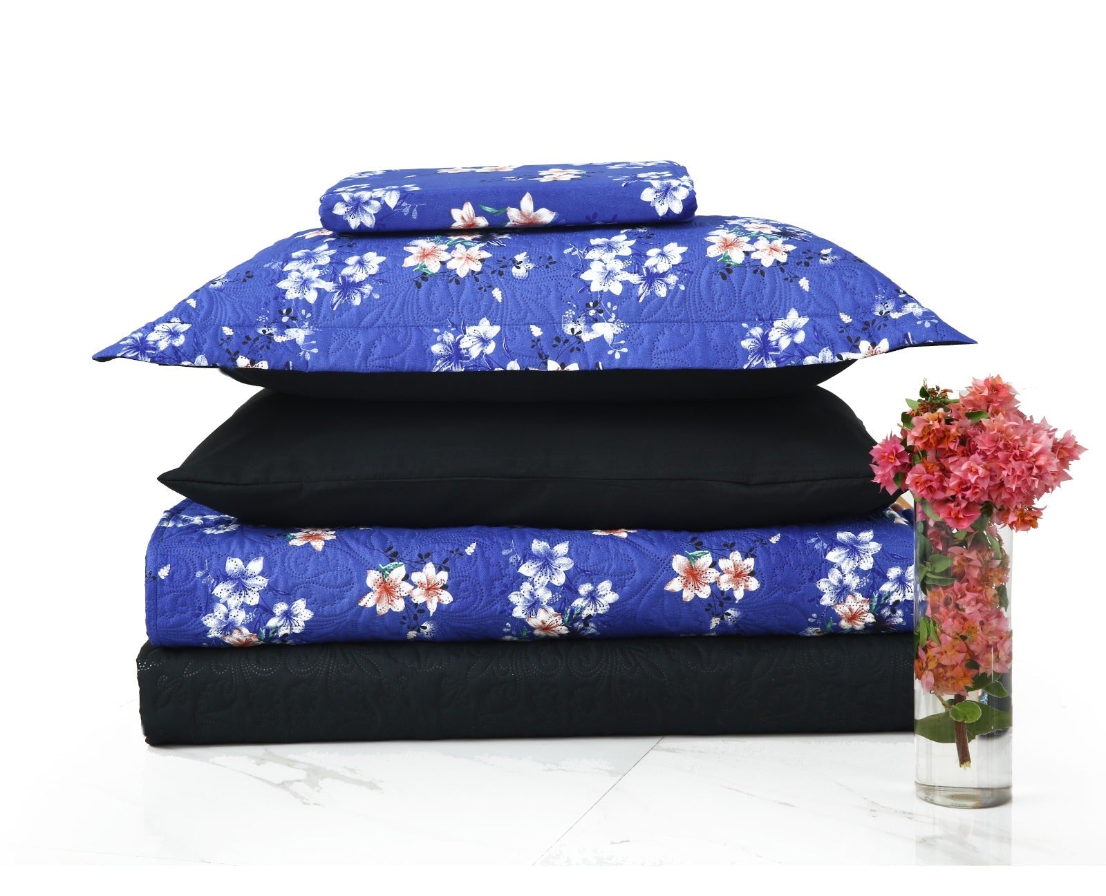 6 PCs Printed Bed Spread Set-Phlox Bed Spread Apricot
