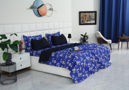 6 PCs Printed Bed Spread Set-Phlox Bed Spread Apricot