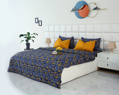 6 PCs Summer Comforter Set-Daffodil Bed Spread Apricot