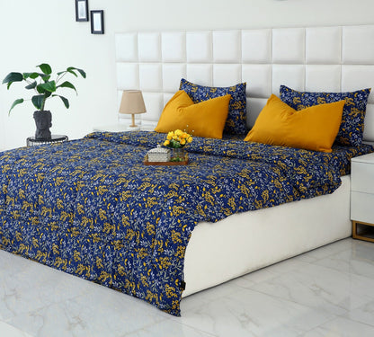 6 PCs Summer Comforter Set-Daffodil Bed Spread Apricot