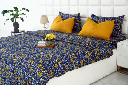 6 PCs Summer Comforter Set-Daffodil Bed Spread Apricot