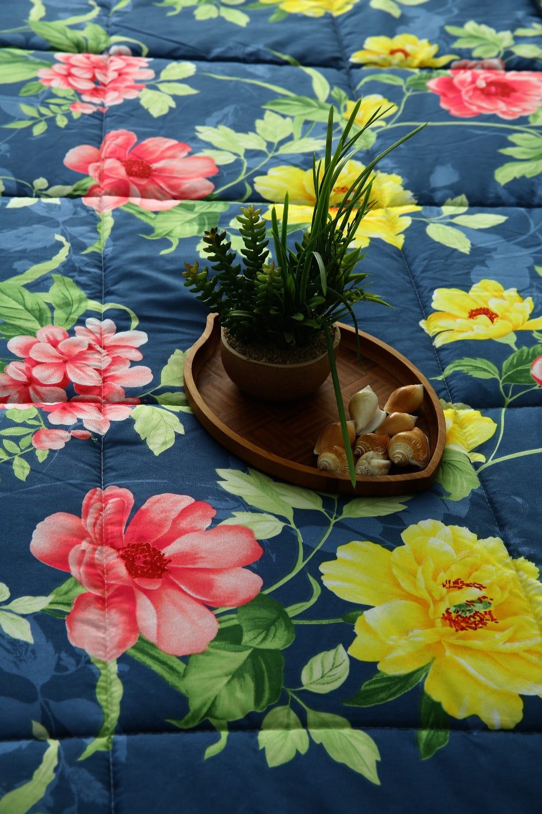 6 PCs Summer Comforter Set-Orchid Bed Spread Apricot