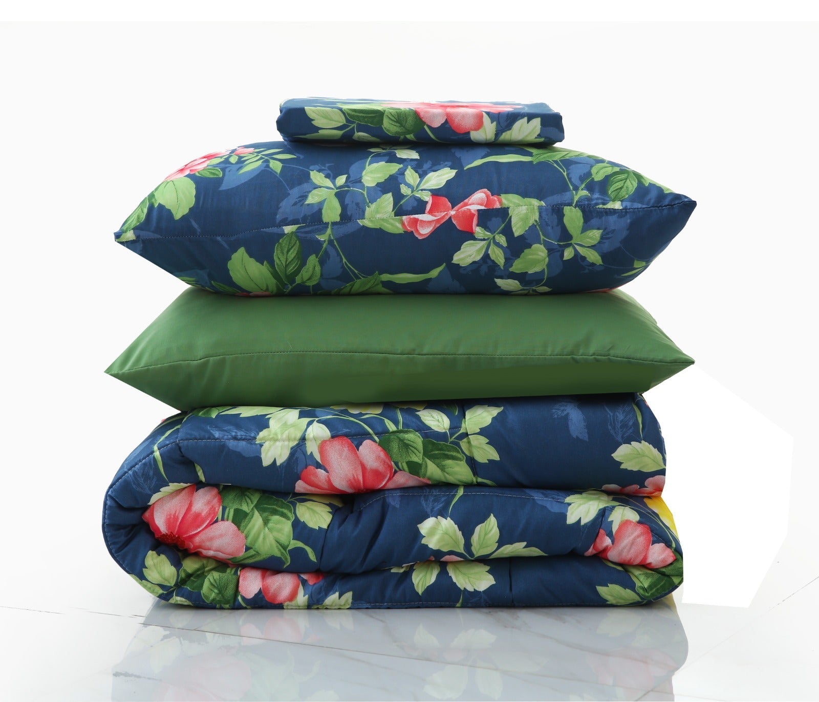 6 PCs Summer Comforter Set-Orchid Bed Spread Apricot