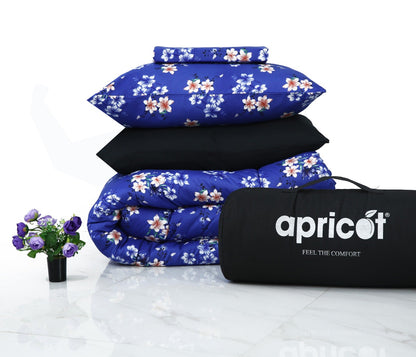 6 PCs Summer Comforter Set-Phlox Bed Spread Apricot