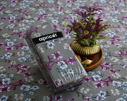 Fitted Bed Sheet-Spring Flowers Fitted Sheets Apricot