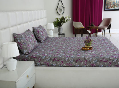 Fitted Bed Sheet-Spring Flowers Fitted Sheets Apricot