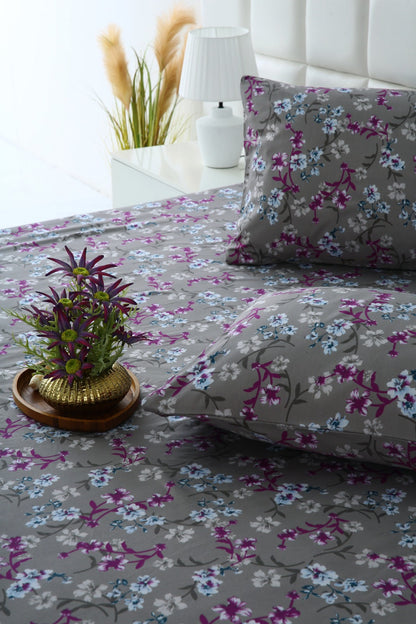 Fitted Bed Sheet-Spring Flowers Fitted Sheets Apricot