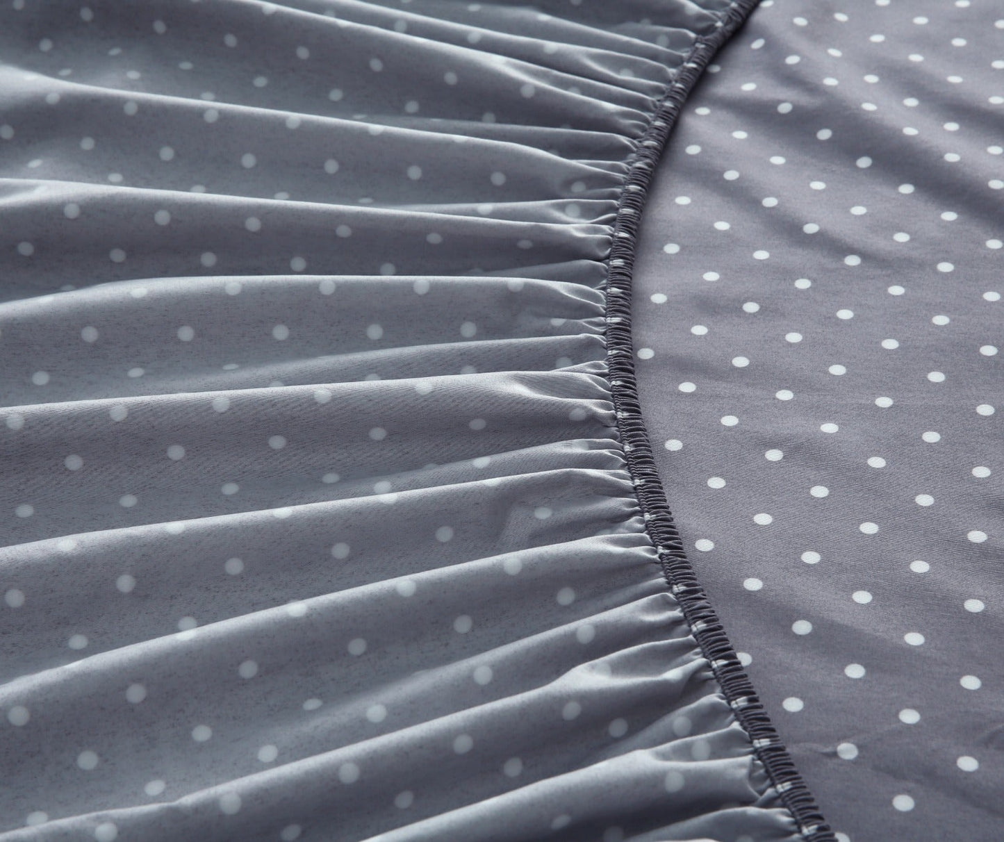 Fitted Bed Sheet-Grey Polka Fitted Sheets Apricot