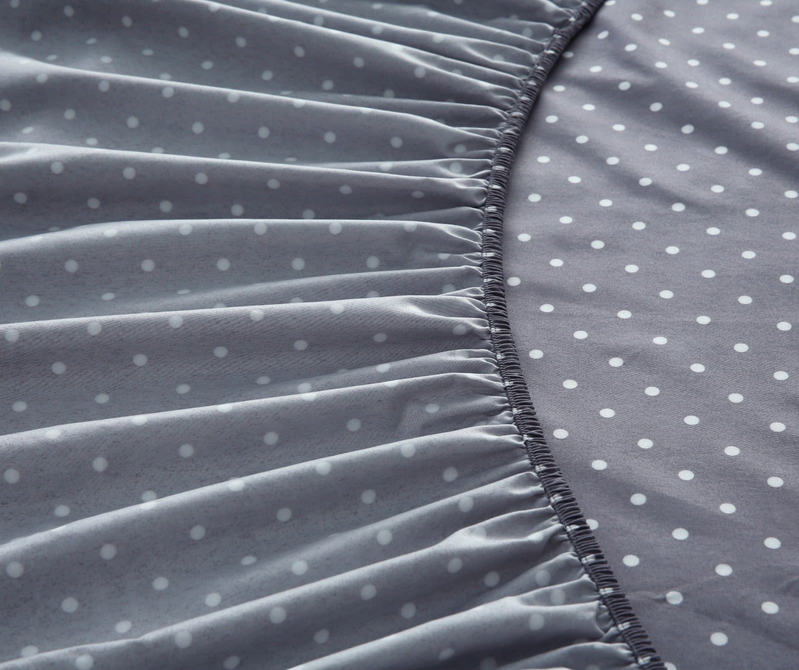 Fitted Bed Sheet-Grey Polka Fitted Sheets Apricot